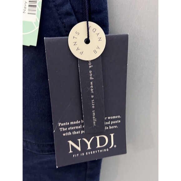 NWT NYDJ Womens Sz 16 Blue Zach Peacoat Straight Ankle Chino Pants - Picture 7 of 10